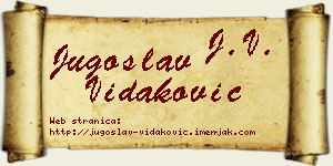 Jugoslav Vidaković vizit kartica